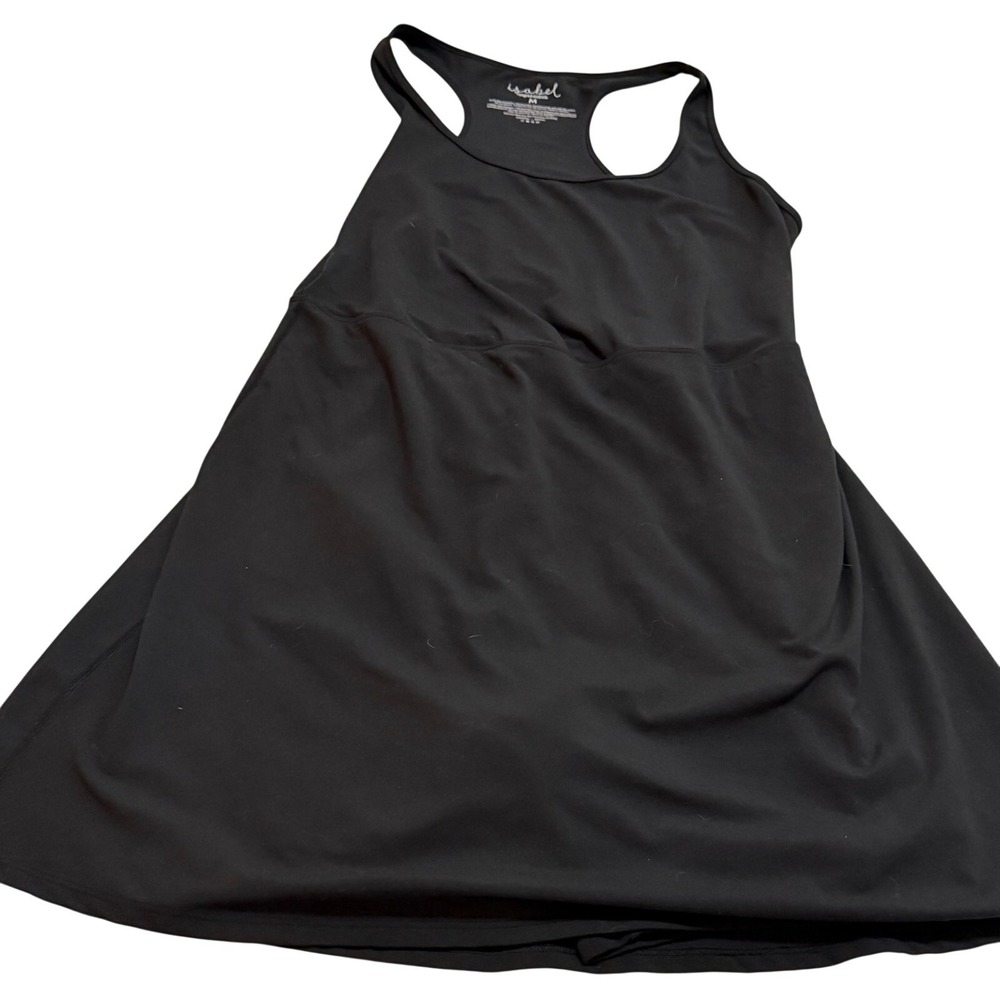 Isabel black maternity dress sz M fit and flare pregnancy w shorts